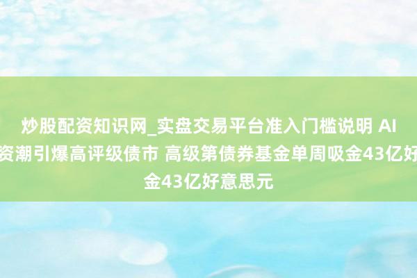 炒股配资知识网_实盘交易平台准入门槛说明 AI巨头融资潮引爆高评级债市 高级第债券基金单周吸金43亿好意思元
